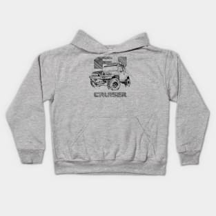 FJ Cruiser (XJ10) – LineArt Kids Hoodie